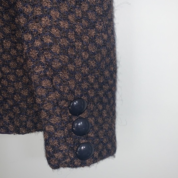 Vintage Herbert Grossman Blazer Women 8 Tweed Naivette Shoppe Mod Jacket - Picture 7 of 8